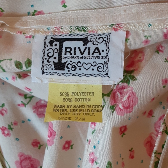 Vtg TRIVIA by CHARM of Hollywood Floral Maxi Dress - Picture 7 of 7